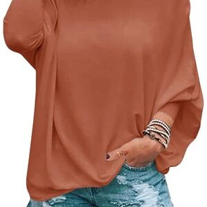 NEW Imysty Off Shoulder Batwing Top Large Caramel